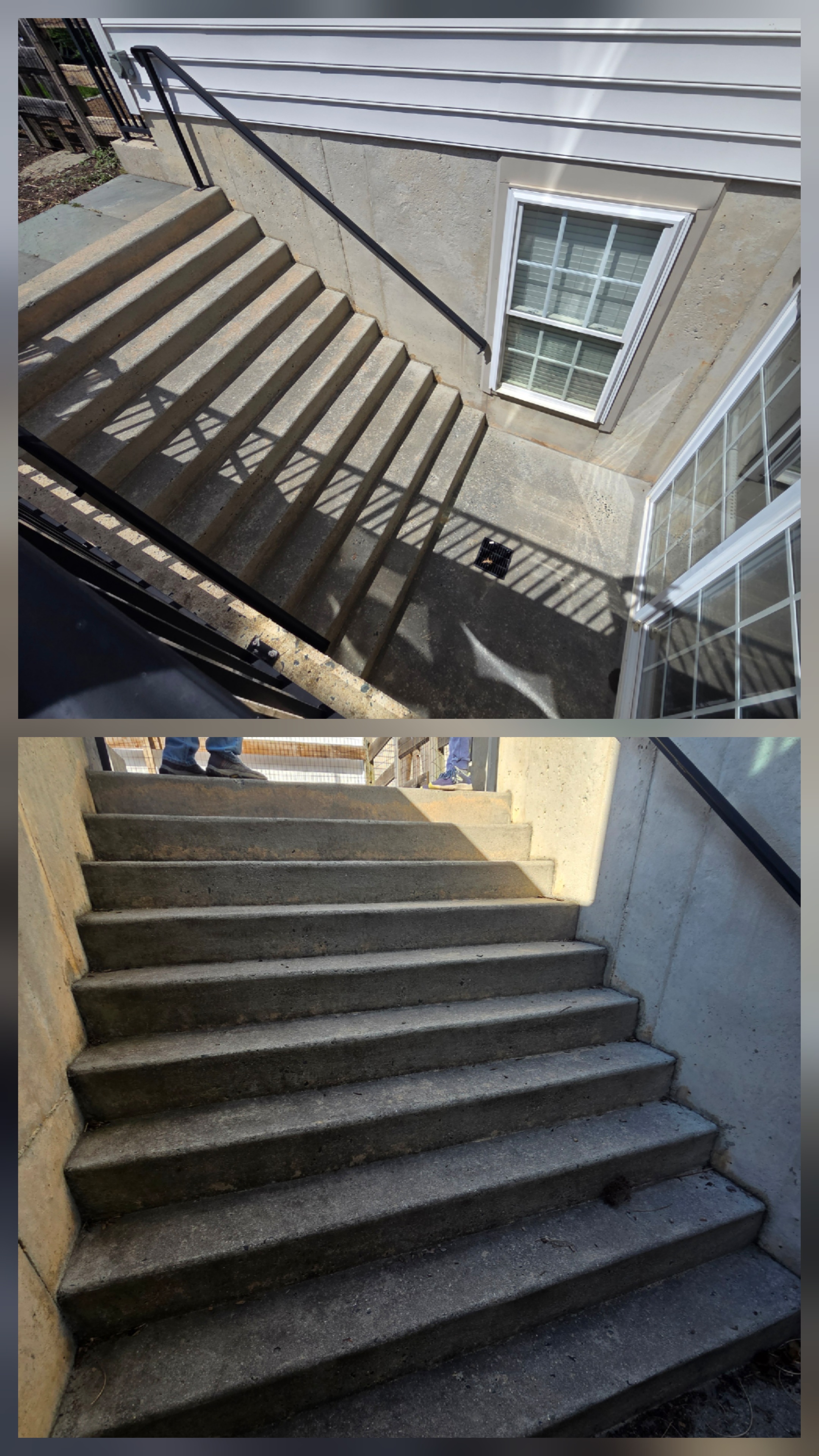 Clean front steps and stoop on a Hockessin DE home