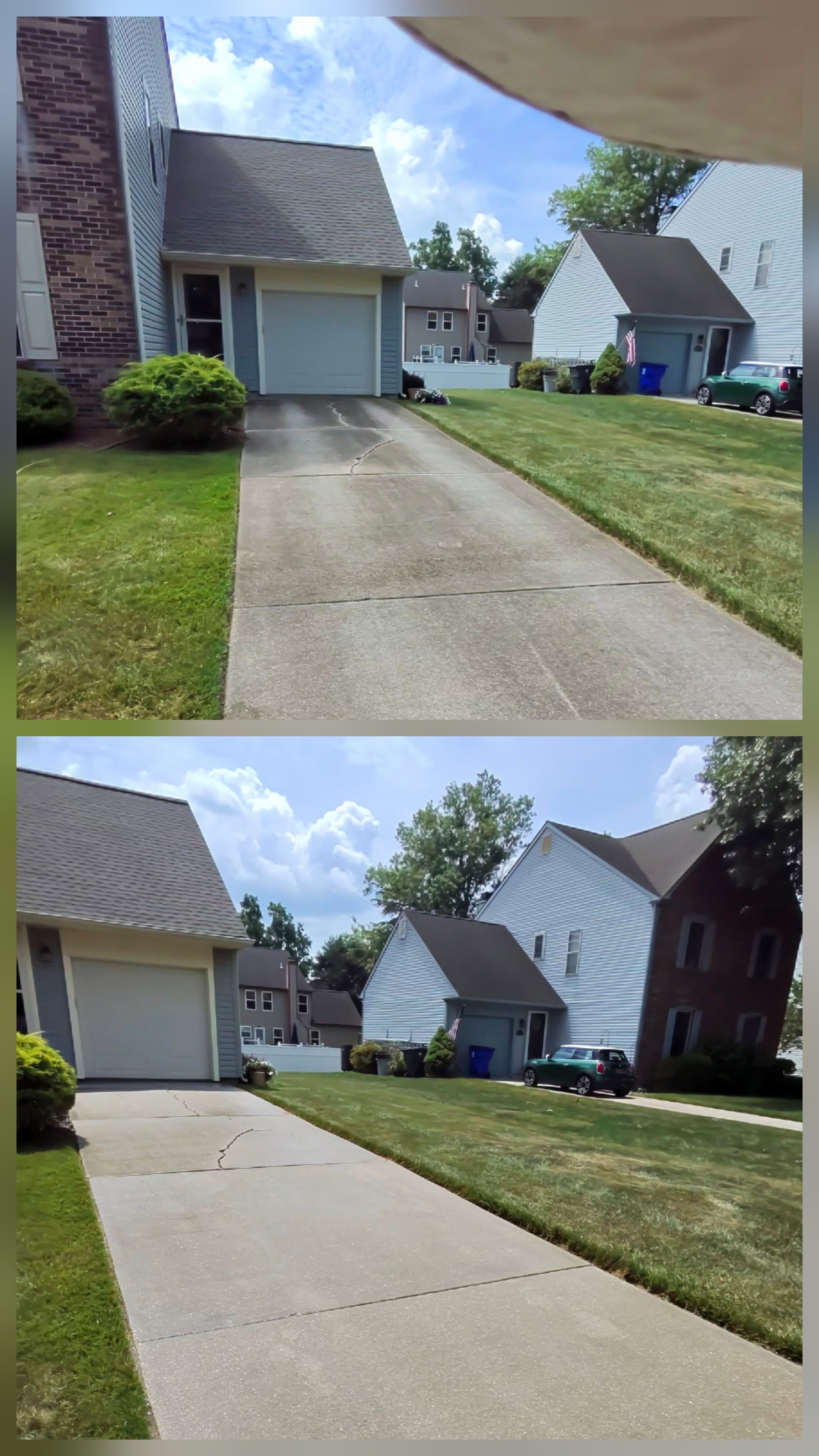 Kennett Square PA concrete driveway after oil stain removal