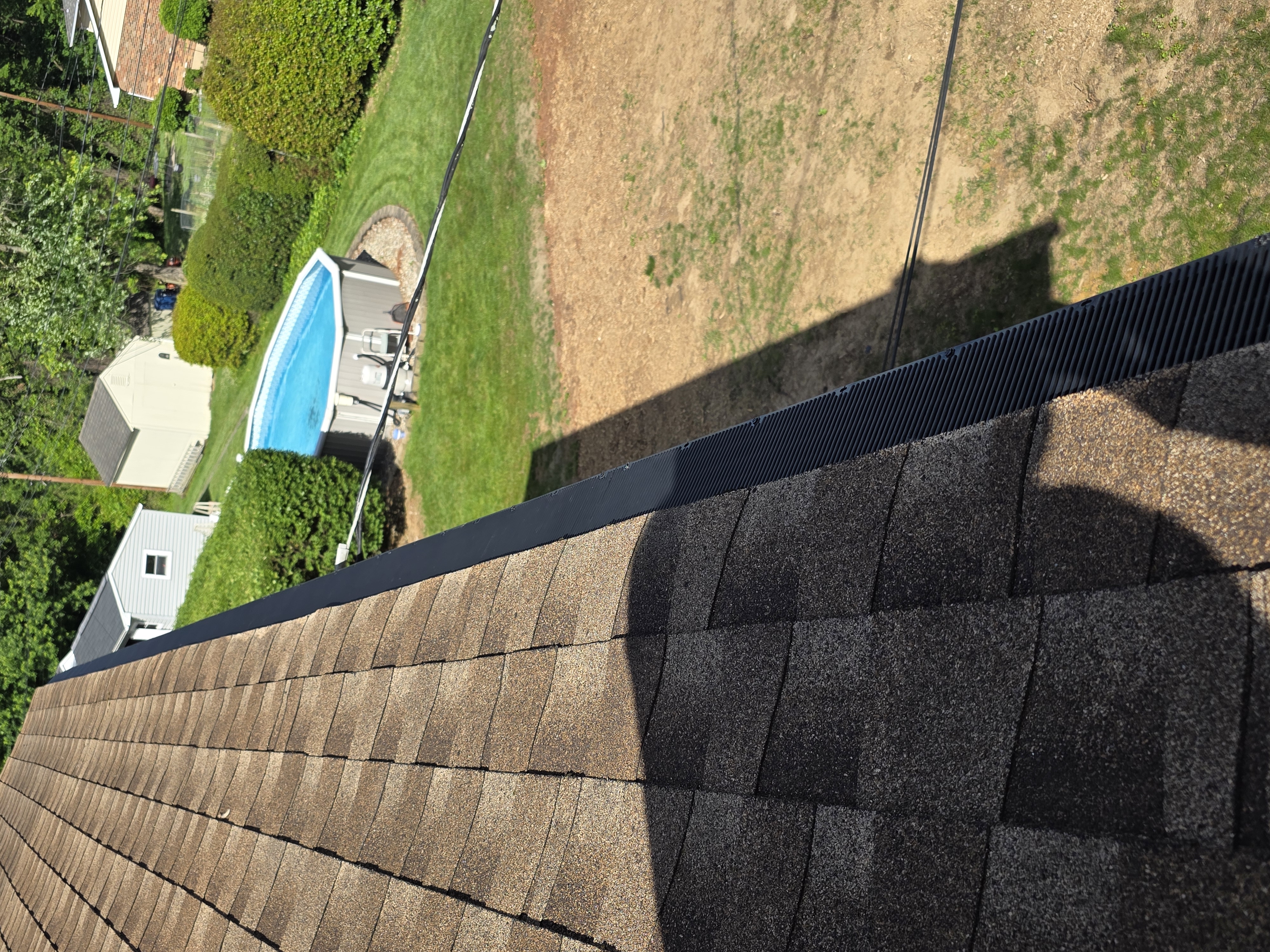 Rain Drop gutter guards installed on a Hockessin DE home