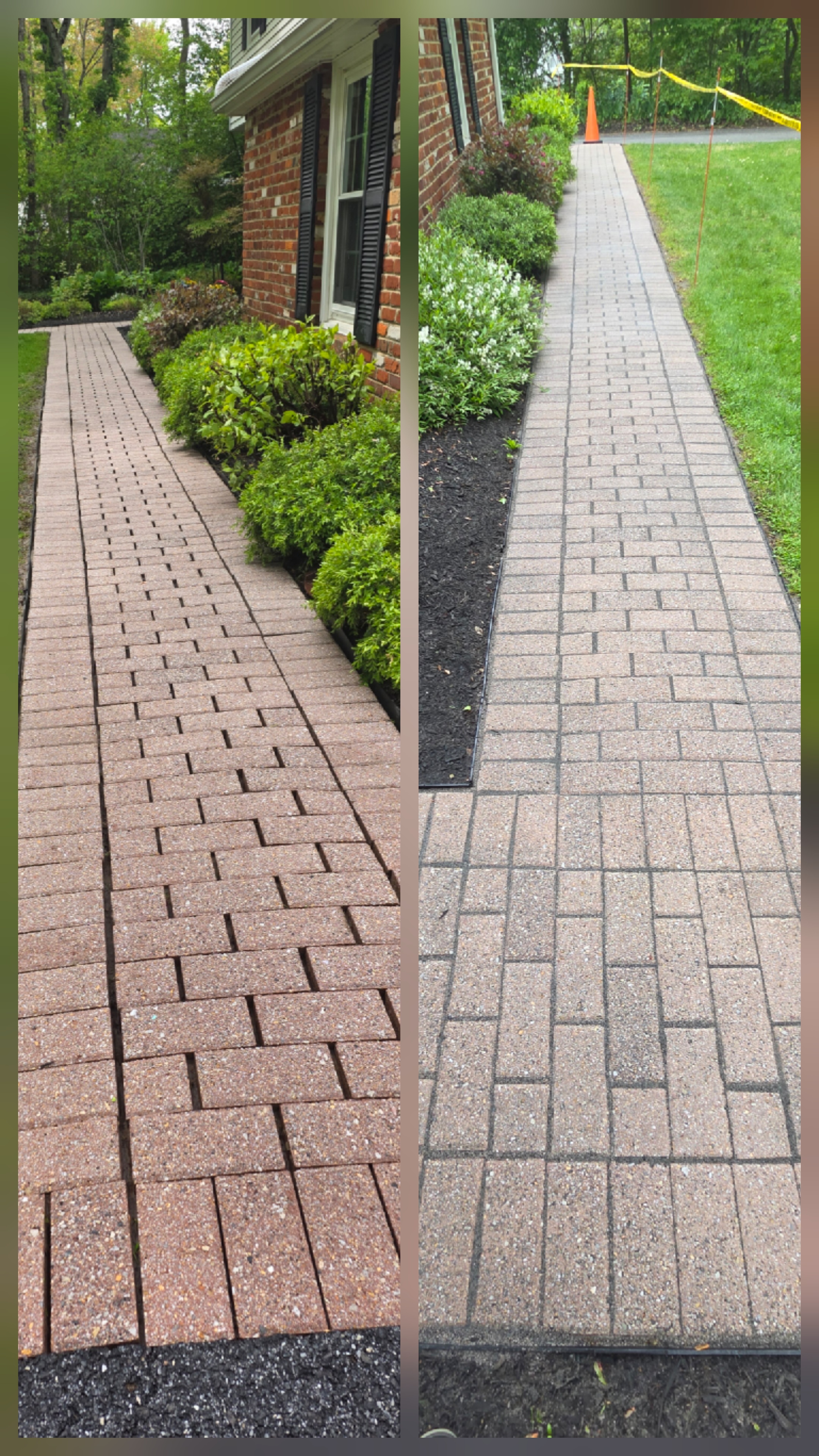 Pressure-washed concrete walkway at a Hockessin DE home
