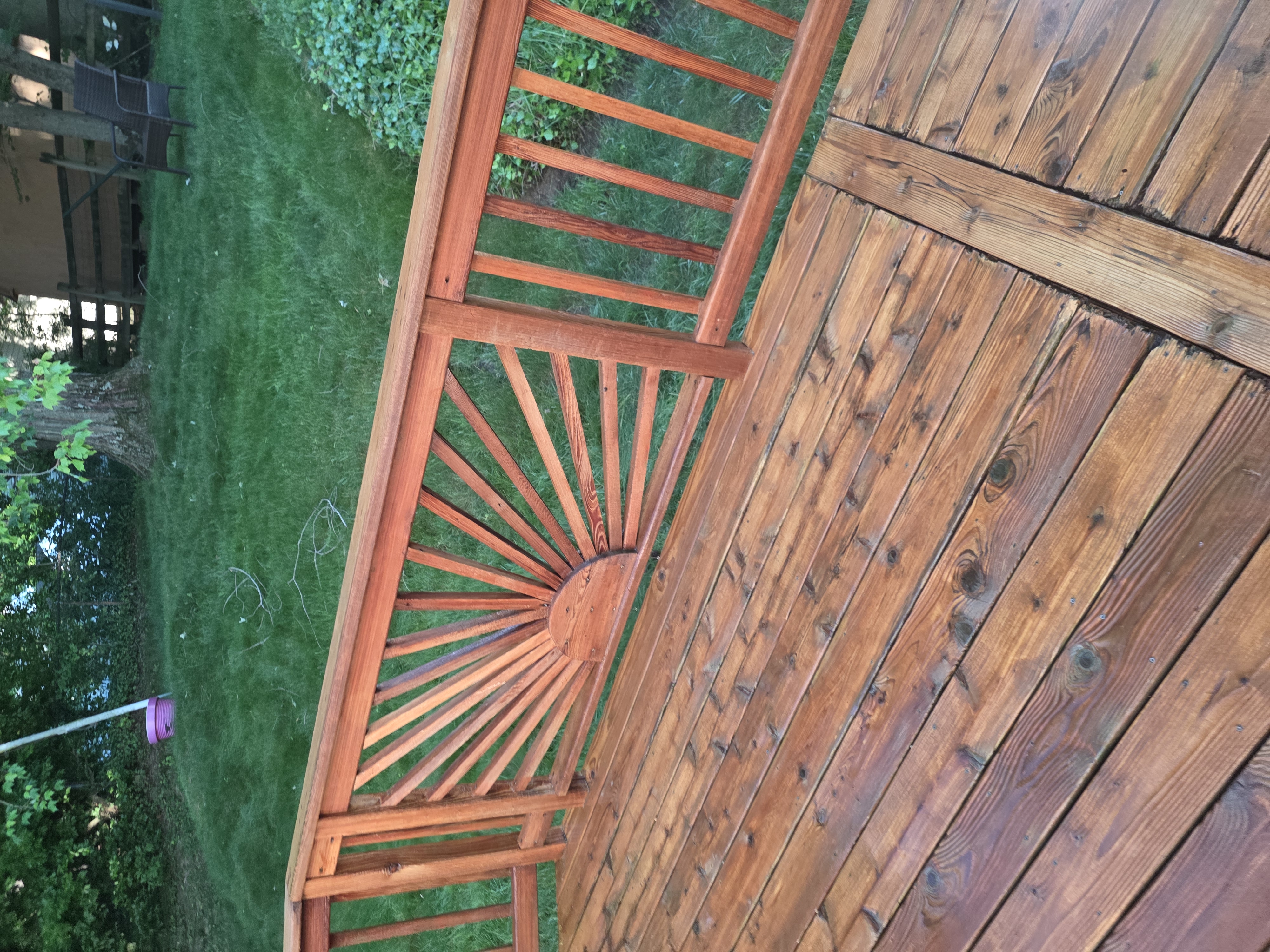Restored wood deck on a Greenville DE property